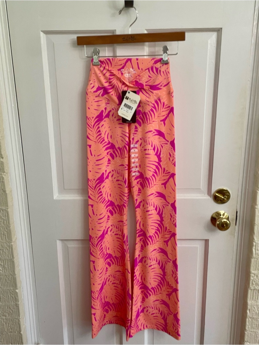 Salt Life Pink & Orange Tropical Wide-Leg Pants